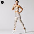 Modèle d&#39;impression personnalisé Scrunch Butt High Taist Yoga Pants femmes Leopard Yoga Leggings